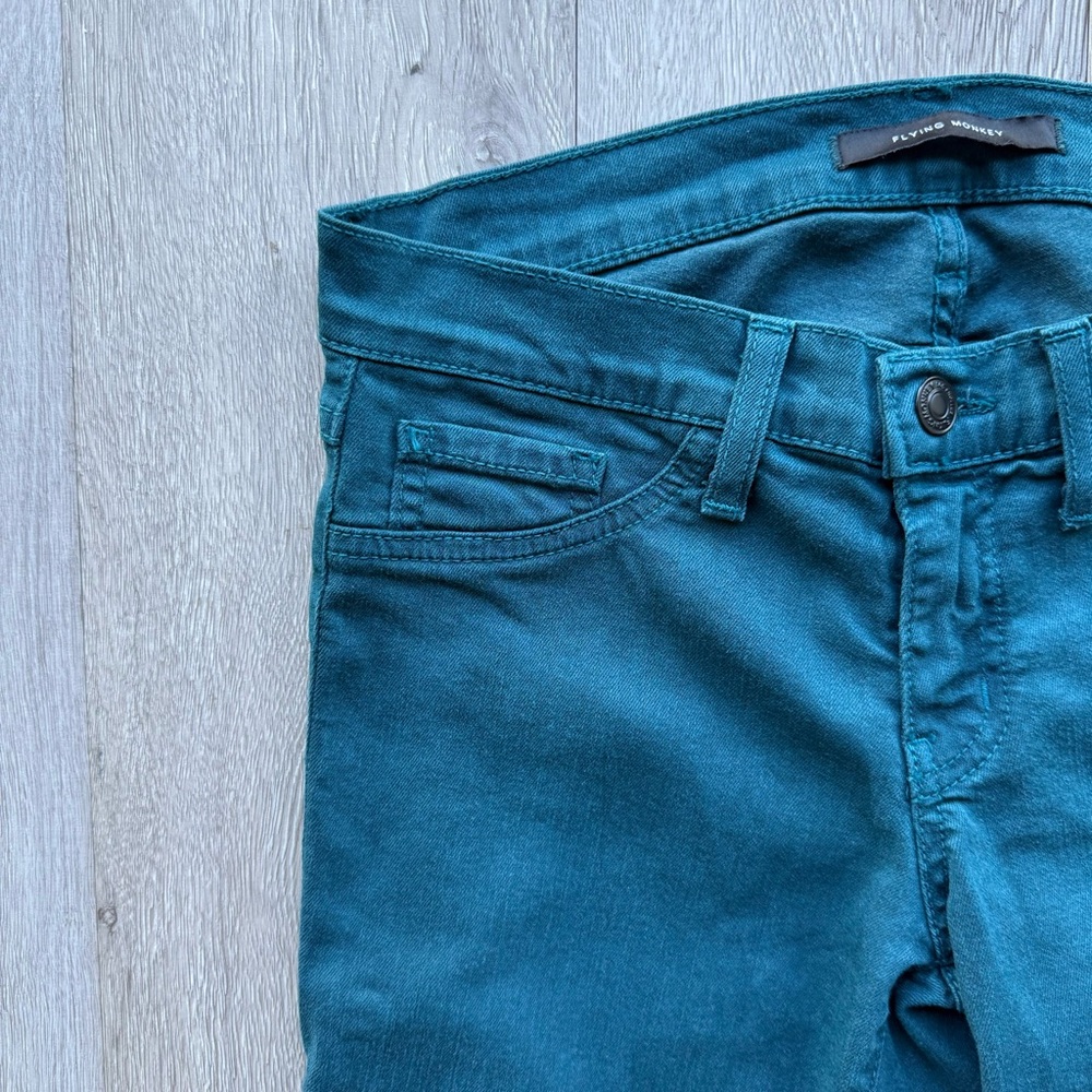 Flying Monkey Skinny Teal Denim Jeans - Picture 4 of 16